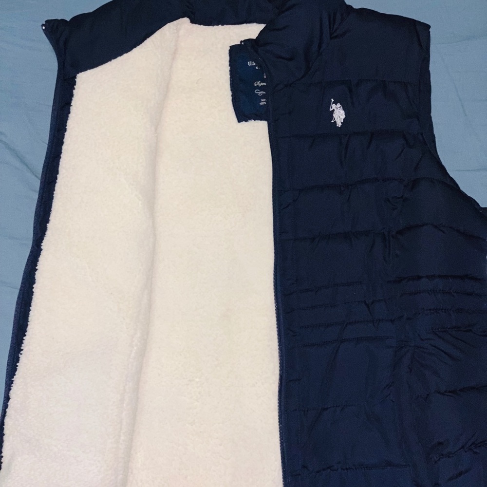 U.S. Polo Assn Navy Blue Vest - Fleece Lined